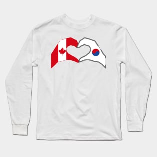 We Heart Canada & Korea Patriot Flag Series Long Sleeve T-Shirt